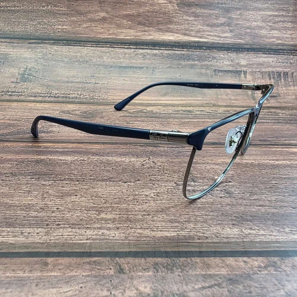Ray-Ban RB3686 9204 Chromance Polarized Sunglasses Navy Blue Silver Italy
